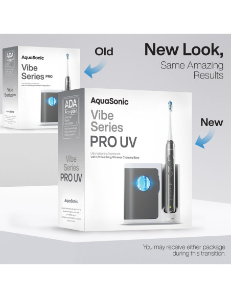 Cepillo de Dientes Eléctrico Aquasonic Vibe Pro - 5 Modos, UV