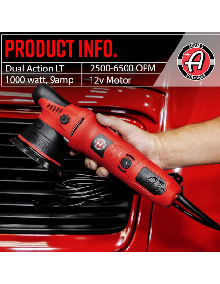 Pulidor Doble Acción Adam's Swirl Killer 9mm 1000W Kit Completo