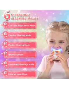 Cepillo de Dientes Eléctrico KRX para Niños 2-7 Años Rosa 2