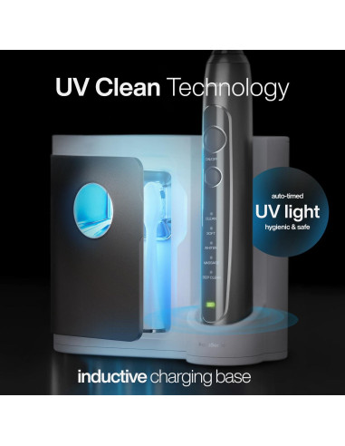 Cepillo de Dientes Eléctrico Aquasonic Vibe Pro - 5 Modos, UV