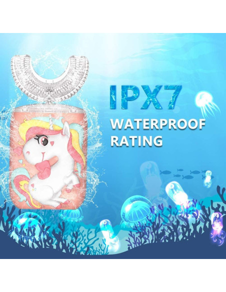 Cepillo de Dientes Eléctrico KRX para Niños 2-7 Años Rosa