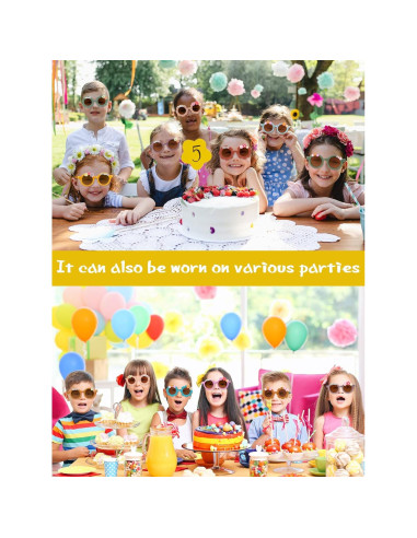 Kanayu Kit de Gafas de Sol DIY para Niños 24 Piezas Colores Brillantes