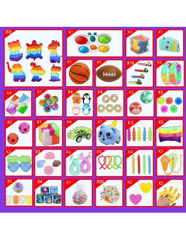 200 Juguetes Antiestrés a Granel para Niños - BILLFULL