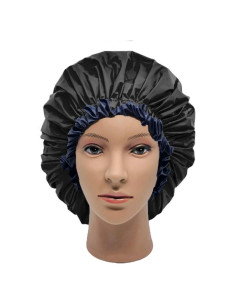 Gorro de Ducha Jumbo ELEBOX XL Impermeable Doble Capa Negro