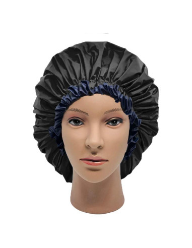 Gorro de Ducha Jumbo ELEBOX XL Impermeable Doble Capa Negro