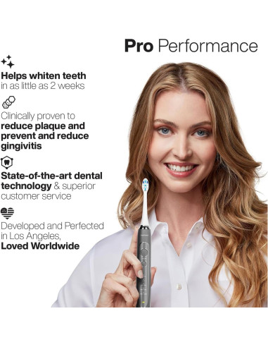 Cepillo de Dientes Eléctrico Aquasonic Vibe Pro - 5 Modos, UV