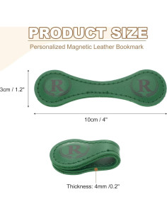 Marcador Magnético de Piel Personalizado uxcell Verde Claro 2