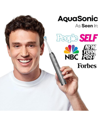 Cepillo de Dientes Eléctrico Aquasonic Vibe Pro - 5 Modos, UV
