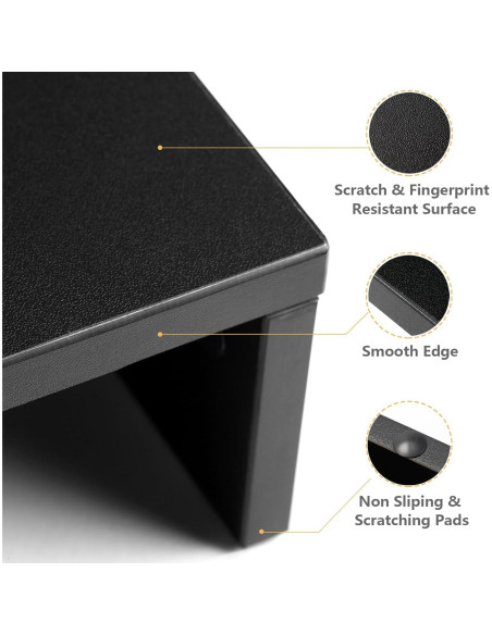 Soporte Doble Monitor TAVR Ajustable 77.8-110 cm Negro