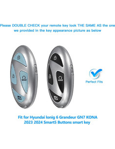 Cubierta de Llave QBUC para Hyundai Ioniq 6 5 Botones TPU 2