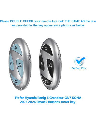 Cubierta de Llave QBUC para Hyundai Ioniq 6 5 Botones TPU