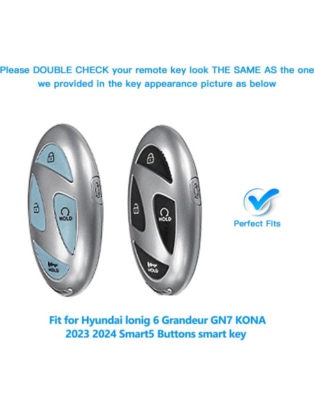 Cubierta de Llave QBUC para Hyundai Ioniq 6 5 Botones TPU