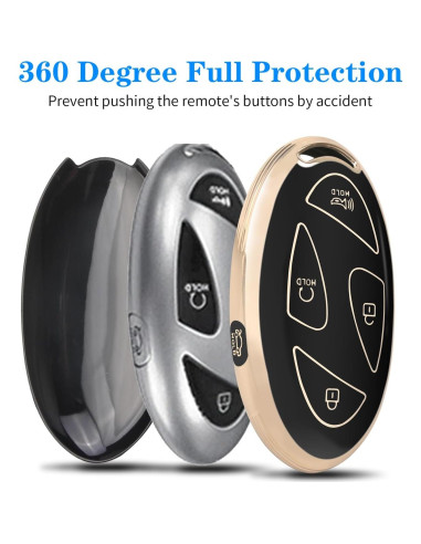 Cubierta de Llave QBUC para Hyundai Ioniq 6 5 Botones TPU