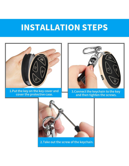 Cubierta de Llave QBUC para Hyundai Ioniq 6 5 Botones TPU