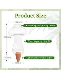 3 Esferas de Riego Automático Gewosi 500 ml para Plantas 2