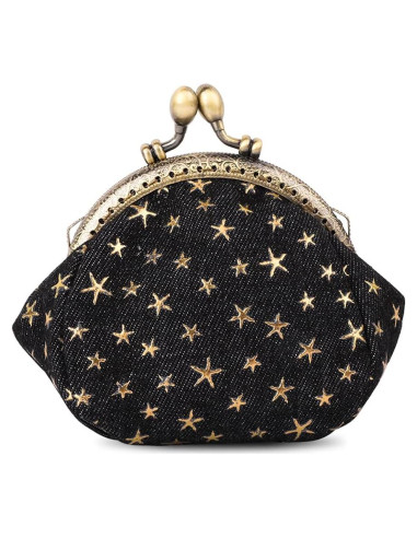 Monedero Pequeño iSuperb Negro con Cierre de Hebilla