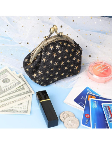 Monedero Pequeño iSuperb Negro con Cierre de Hebilla