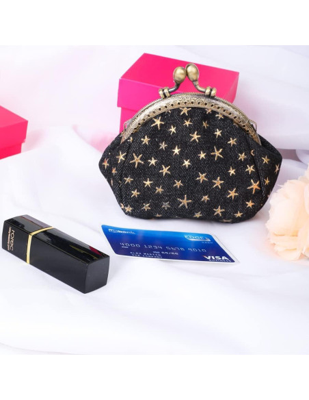 Monedero Pequeño iSuperb Negro con Cierre de Hebilla