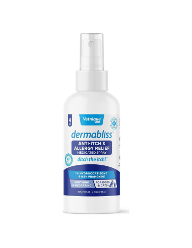 Spray Antipicazón Dermabliss Vetnique 113.4g para Perros y Gatos