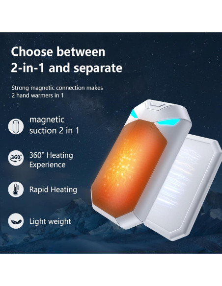 Calentadores de Manos Recargables UJROQI 8000mAh 20h Calor