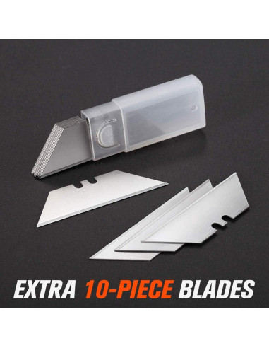 Cuchillos Utility Retráctiles REXBETI 2 Paquete con 10 Cuchillas SK5