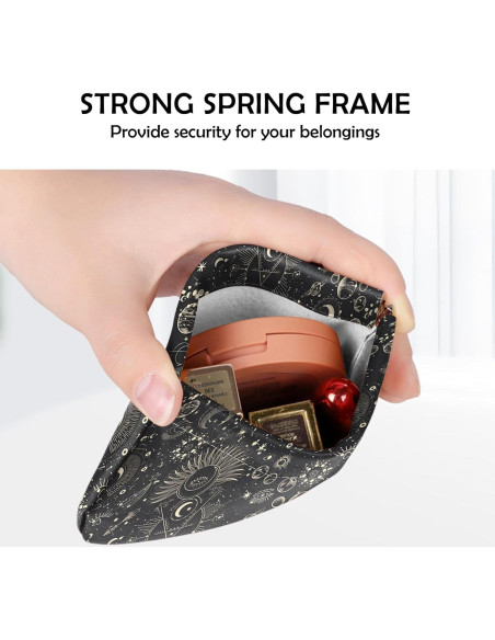 2 Mini Monederos de Cuero PU BHAHB - Compactos y Resistentes