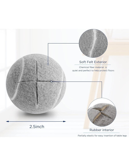 Protector de Suelo para Patas de Sillas Macarrie 63 mm Gris (300 Pcs)