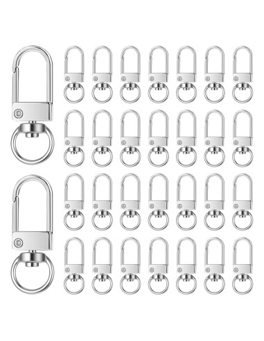 30 Ganchos de Garra de Langosta Plateados Salbsever 33mm