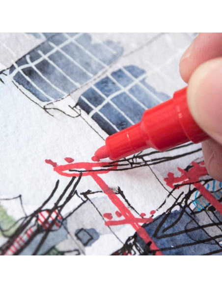 8 Marcadores de Pintura Uni Posca PC-3M Fino Multicolor