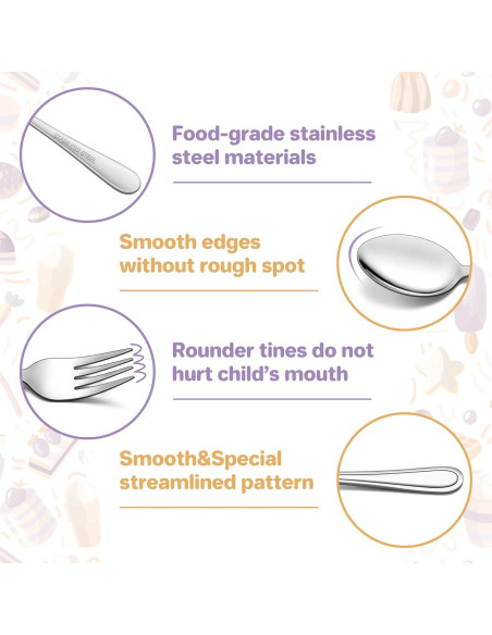 Juego de Cubiertos para Niños HaWare 10 Piezas Acero Inoxidable