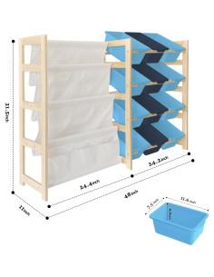 Organizador de Almacenamiento de Juguetes EXPERLAM - 12 Contenedores 2