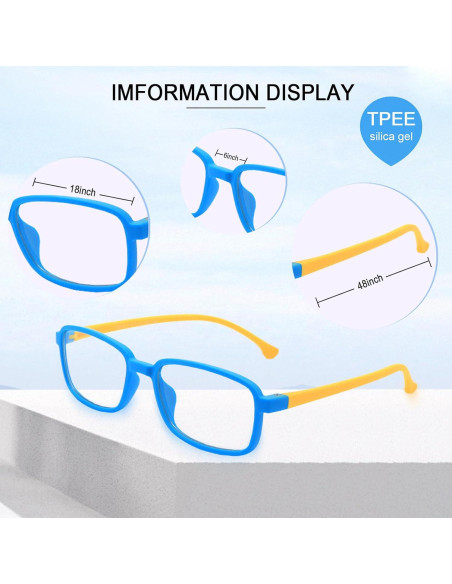 Gafas Anti Luz Azul TR90 AetrvoHope para Niños 5-13 Años