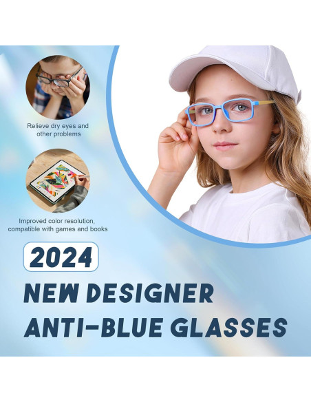Gafas Anti Luz Azul TR90 AetrvoHope para Niños 5-13 Años