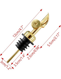Vertedor de Aceite de Oliva LVYKING Oro Acero Inoxidable 2 Piezas 2