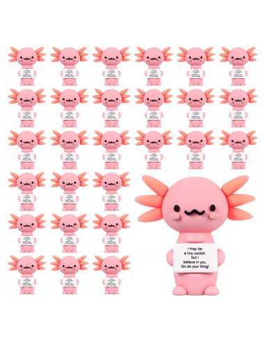 25 Mini Juguetes de Hule Axolote Gejoy - Regalos Motivacionales