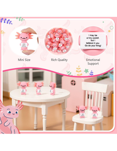 25 Mini Juguetes de Hule Axolote Gejoy - Regalos Motivacionales