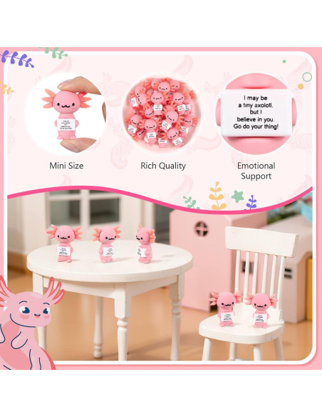 25 Mini Juguetes de Hule Axolote Gejoy - Regalos Motivacionales