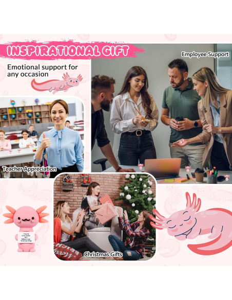 25 Mini Juguetes de Hule Axolote Gejoy - Regalos Motivacionales