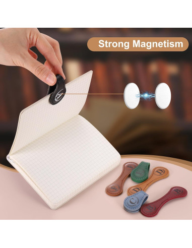 Marcador Magnético de Piel Personalizado uxcell Verde Claro