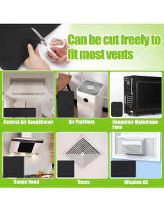 Filtro de Aire Cortable MADHOLLY 40x70 cm Espuma Lavable 2