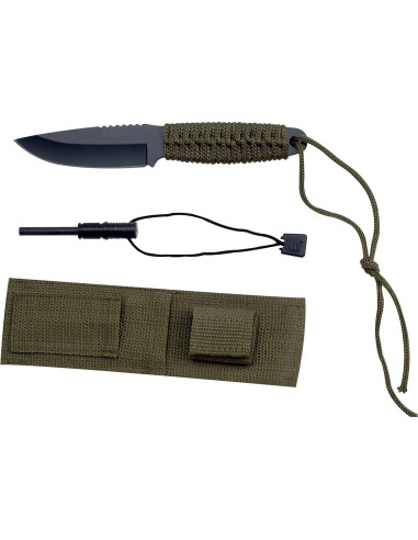 Cuchillo de hoja fija MASTER USA HK-106 con encendedor 20.83 cm