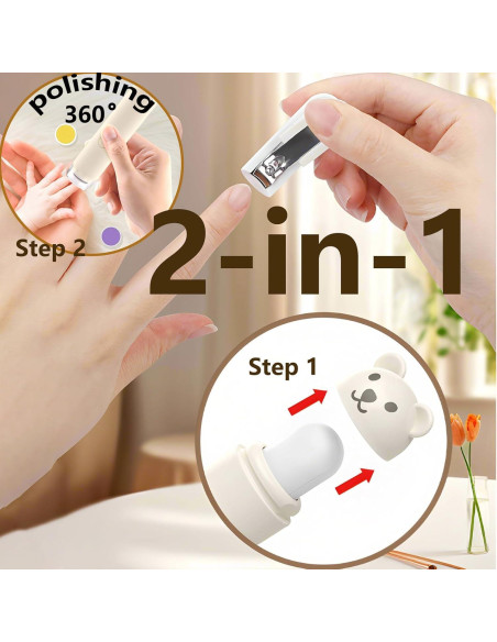 Cortador de Uñas Eléctrico PINjiaju Recargable con 6 Cabezas