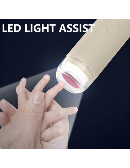 Cortador de Uñas Eléctrico PINjiaju Recargable con 6 Cabezas