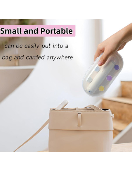 Cortador de Uñas Eléctrico PINjiaju Recargable con 6 Cabezas