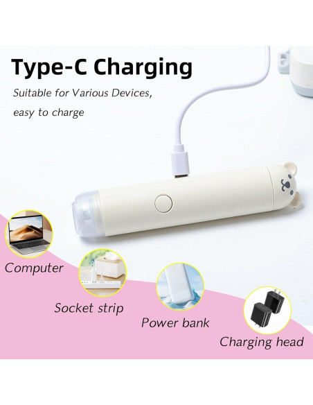 Cortador de Uñas Eléctrico PINjiaju Recargable con 6 Cabezas