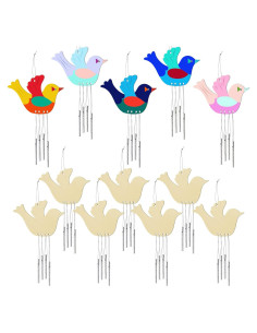 Campana de Viento de Madera Taiyin - 16 Piezas Decorativas