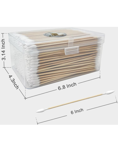 Bastones de Limpieza de Armas 400PCS Doble Punta 15.24cm Algodón