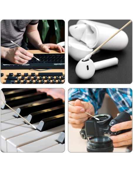 Bastones de Limpieza de Armas 400PCS Doble Punta 15.24cm Algodón