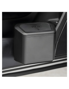 Basurero de coche con tapa Yourkar 17.8L Negro portátil