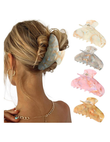 4 Clips de Acrílico para el Cabello HAIMEIKANG - Fuerte Sujeción